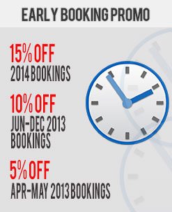 Early Booking Car Rental Promo - December 2012 1st Fortnight