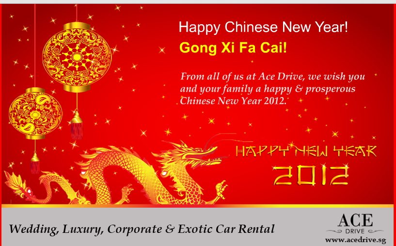 CNY Greeting by Ace Drive Car Rental