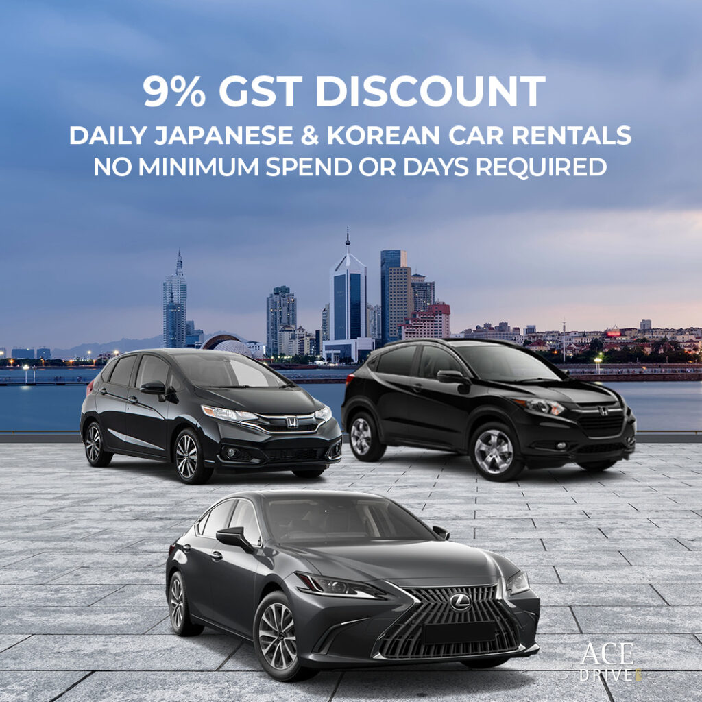 9% GST Discount Japanese Continental Car Rentals