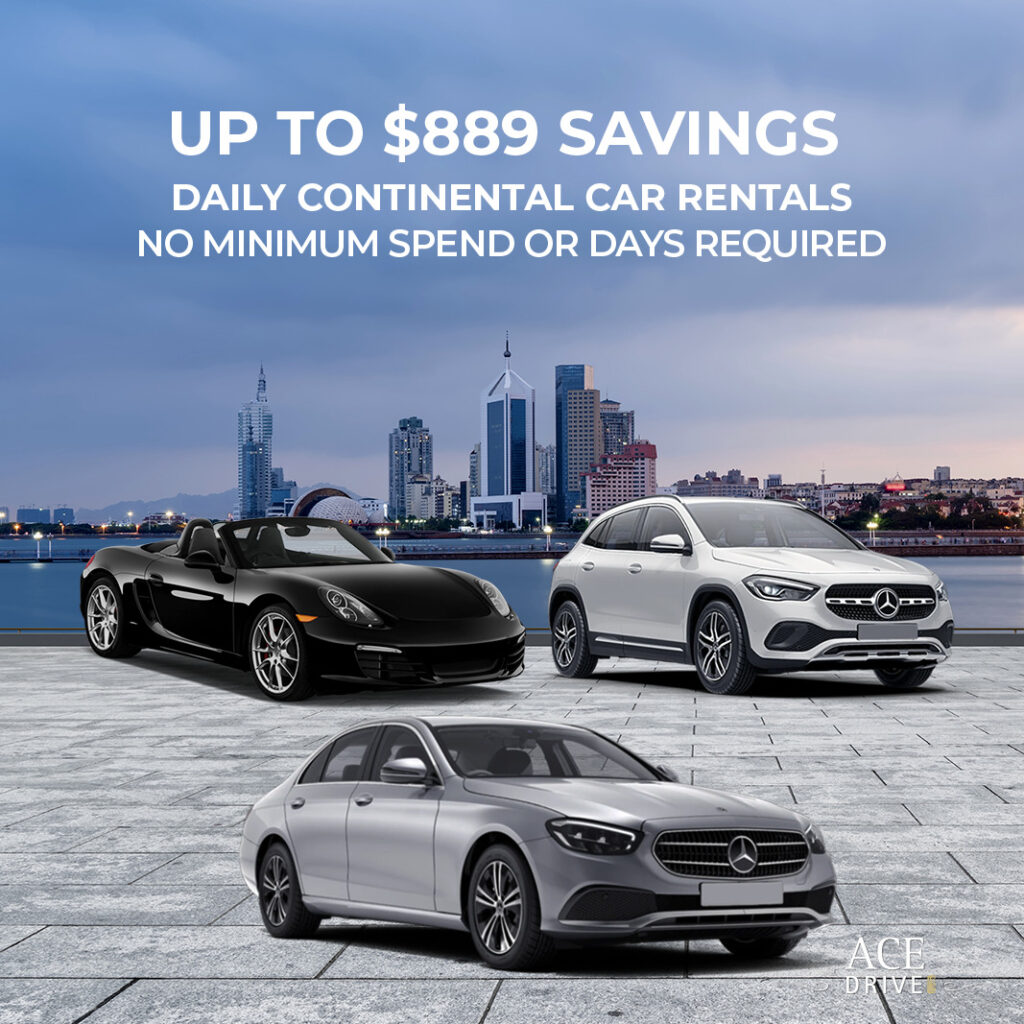 Up to $889 Daily Continental Car Rentals